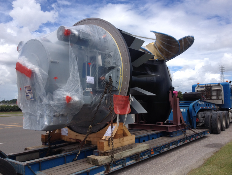 Schiffspropeller am RoRo Terminal